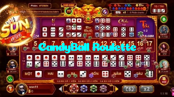 CandyBall Roulette casino presented on mobile device in Pakistan with slots and live games